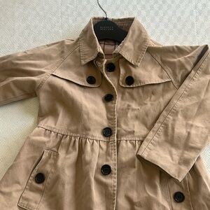 Tan rain coat